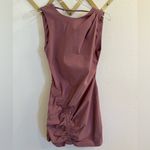ZARA Mauve Open Back Ruched Mini Dress Small Photo 4