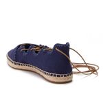 Tory Burch Sonoma Gillie Navy Blue Lace Up Espadrilles Flats Size 7 Photo 1