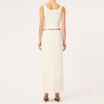 DL1961 Rtr  Asra Low Rise Denim Maxi Skirt sz30 (10) High Front Slit Hem Solid Photo 1