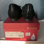 Munro  Rosa Black Suede Loafers with Bow Detail Photo 2