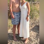 Madewell NWT  Size Large NF563 Lightestspun Tie Back Cover Up Jumpsuit Lighthouse Photo 4