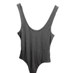 Dress Forum  Women's Gray Scoop Neck Sleeveless Bodysuit One-Piece Size S NEW Photo 0