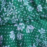 Free People bodysuit floral ruffled long sleeve bell sleeve polka dot chiffon XS Photo 2