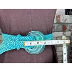 Coldwater Creek  belt rope braided boho blue lucite buckle Photo 2