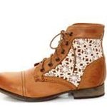 Steve Madden Thundr-C Cognac Crochet Lace-Up Ankle Boot Size 6.5 COTTAGE PRAIRIE Photo 2
