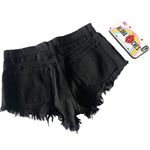 LF new Carmar ❉ Daisy Embroidery Embellished Cut Off Frayed Denim Shorts ❉ Black Photo 7