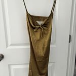 SheIn Silky Olive green mini Dress Photo 8