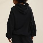 Aerie Offline By  True Black Drapey Boxy Fit Terry Cloth Pullover Hoodie Large Photo 3