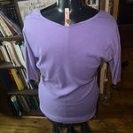 Free People purple graphic goat crown scoop neck XS oversized top Photo 2