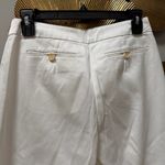 Trina Turk  ivory white cotton wide dress pants size 2 trouser Photo 4
