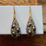 Alexis Bittar  Gold and Silver Crystal dew drop encrusted Earrings, vintage Photo 2