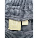 Gap  Khaki Ribbed Wide Leg Pull On Pants Cropped Lounge Minimalist Soft Black M Photo 3