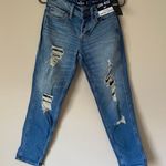 Hollister Medium Wash Low Rise Crop Boyfriend  Vintage Stretch Denim Jean Photo 0