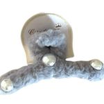 FUZZY PEARL HAIR CLAW CLIP Gray Photo 0