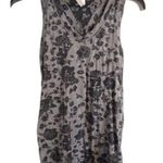 Athleta  Small S gray black floral print racer back tank workout Photo 0