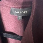 Talbots Double Faced Wing Collar Wool Blend Jacket Burgundy Maroon Size S NWT Photo 4