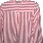 J.Crew pink and white striped button up shirt! Photo 6