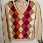 Beige Argyle Sweater Tan Size XS Photo 0