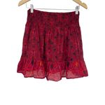 Anthropologie Free People Cottage Core Boho Aztec Print Asymmetrical Ruffle Mini Skirt Medium Photo 8