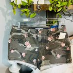 Ymi Camo Shorts Green Cotton Floral Cutoffs Mid Rise Size 9 Photo 13