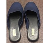 Haven Well Within Navy Blue Satin Square Toe Mules Slides (7) Minimalist Capsule Photo 1
