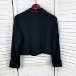 Vintage City Girl Petites 80s Rainbow Fringe Crop Blazer Jacket Black 12 Medium Size undefined Photo 7