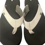 Sanuk Yoga Mat Flip Flops Thong Sandals Women's US 8 | EU 39 White/Black Photo 10