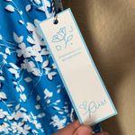 Draper James NWT  Ruffle Nightie In Blue Shadow Floral Photo 4