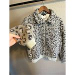Beyond Yoga  Leopard Sherpa Bomber Jacket Size Large Photo 3