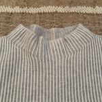 Club Monaco  Cashmere Silk Mock Neck Sweater Gray Cream Large Photo 1