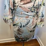 Linea Donatella Palm Garden Knit Wrap Robe Turquoise Photo 7