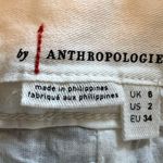 Anthropologie By  Quincy Embroidered Eyelet Boho Pencil Skirt Pockets Size 2 Photo 1