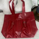 Vibrant Red Tote Bag with Glossy Finish Photo 2