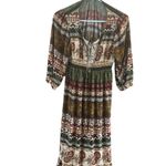 One World  size small peasant dress colors green/red/brown/white Photo 8