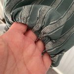 Emory park Green Stripped V-Neck Long Sleeve Blouse | Size Large Photo 3