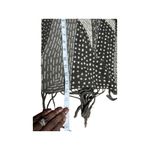Handmade Mudcloth Ruana Gray and Black Geometric Handwoven Shawl Malian Bogolan Photo 5