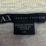 Armani Exchange Gray Spell Out Logo Metallic Zip Up Bomber Sweater Jacket Size L Photo 3