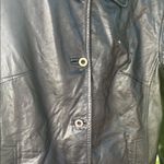 DC COLLECTION Black Leather Jacket Sleek Design Size L Photo 2