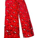 Christmas Unisex Fleece Sleep Pants Red Size L Photo 0