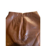 Aritzia - Wilfred Brown Faux Leather mini skirt back zip 2 Photo 4