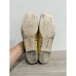 Freda Salvador Jada Braided Leather Bow Ballet Flats Metallic Gold Women's 10 Photo 8