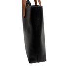 Madewell  The Zip Top Small Transport Tote Bag Black Brown Leather Photo 4