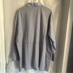 Free People  Lakehouse Shirt Striped Size Medium Tunic Style Button Front Coastal Photo 7