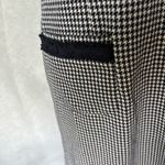 Talbots  Dress Womens Size 6 Blue White Houndstooth V Neck Professional Midi Photo 4