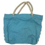 Limited Too Vintage Y2K Flamingo Blue Striped Summer Beach Tote Bag Photo 4