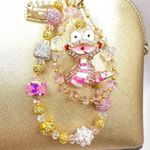 Handmade 🩷 Luxury Bag/Phone Chain Charm/Keychain PINK CHINESE DRAGON Bling Crystal Beads Photo 0