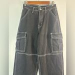 Wild Fable 0 26x30 High Rise Baggy Dark Black 6-Pocket Cargo Jeans Photo 1