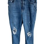 Abercrombie & Fitch  Mom Jean Distressed Dark Wash Size 31/12R Photo 0