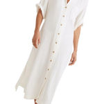 Madewell Lightspun Cover-Up Maxi Dress Cream Size XL NWT Coastal Minimalist Cute Photo 0