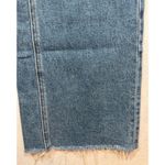 ASKK NY Jeans Wide Leg Flare Cropped Maverick Medium Wash Raw Hem Women's 32 Blue Photo 4